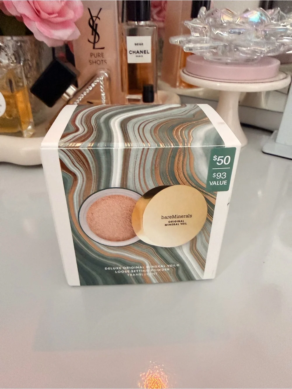 NEW bareMinerals Deluxe Mineral Veil Setting Powder - Gold Top, Translucent